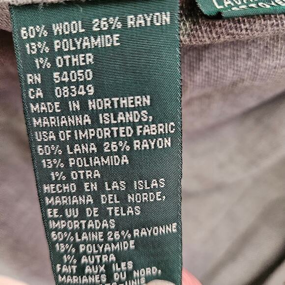 Lauren Ralph Lauren Shirt Jacket Gray Wool Blend Snap Closure Shacket Large - Picture 14 of 15